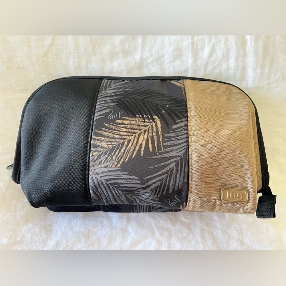 Lug Flash Cosmetic Makeup Bag Travel Carrier Case Brown Black